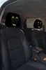 Funda de Reposacabezas para Coche con Estampado de Calavera Negra de Comercio Exterior Transfronterizo, Estilo Elástico Universal, Funda de Reposacabezas para Coche Original y Divertida