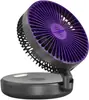 Ventilador de Escritorio Plegable Recargable por USB con Luz Nocturna Ventilador Circulador de Aire Portátil 4 en 1 con Ángulo Ajustable Ventilador de Refrigeración Silencioso para Dormitorio Oficina Viajes y Uso en Casa Ventilador de Mesa Compacto