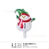Globo navideño de dibujos animados de Papá Noel, muñeco de nieve, alce, árbol de Navidad, decoración para centro comercial, globo de película de aluminio, venta al por mayor