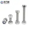 Juego de Tuercas Combinadas Externas Hexagonales de Acero Inoxidable 304 Tapa de Tornillo de Bloqueo Antiaflojamiento M3M4M5M6M8M10-M20