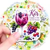 Novo Conjunto de 50 Adesivos de Coquetéis de Verão, Pacote de Adesivos de Grafite de Bebidas Frescos e Simples Feitos à Mão para Decoração de Diário e Caderno