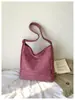 Bolsa estilo coreano estilo preguiçoso bolsa de lona jeans 2026 nova bolsa de ombro grande capacidade bolsa tote simples versátil