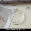 Estilo Ins Simples Suporte de Vela de Vidro Transparente com Pontos de Contas Prato Ornamentos Bandeja de Armazenamento de Joias Bandeja para Vela de Aromaterapia Prato de Vela