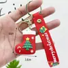 Llavero Navideño Transfronterizo Colgante Caja Sorpresa Papá Noel Muñeco de Nieve Árbol de Navidad Llavero Navideño Colgante Pequeño