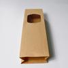 Cubierta de Ventana Bolsa de Fondo Plano Bolsa Cuadrada de Papel Kraft Empaque para Llevar Comida Bolsa de Papel para Catering Bolsa para Empacar Nueces Hecho a Medida