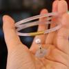Bestia tragadora de oro calcedonia natural pulsera tintineante pulsera de ágata extremadamente delgada pequeña y exquisita pulsera de jade joyería para damas