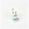 Pingente mini mahjong de resina acessório DIY, amuleto da sorte simulado vermelho "Meio Vermelho", material para brincos e colares