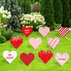 Señales para el Jardín del Día de San Valentín 2027 Impermeables para Exteriores Corazón con Brillo Señales de Jardín Decoraciones para el Jardín