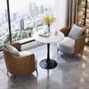 Juego de sofá de un asiento y mesa de centro para recepción de hotel, sala de reuniones de clientes, oficina de ventas, salón de belleza, centro comercial, mueble de sala de exposición, gama alta