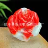Pingente de Jade Pixiu Dourado e Branco de Seda Quente de Hotan em Xinjiang, Pingente de Colar de Jade Pedra de Sangue Material Mongol, Fonte de Abastecimento para Transmissão ao Vivo