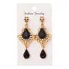 Fiesta de Baile Transfronteriza Pendientes de Gema Joyería Moda Europea y Americana Creativo Retro Gota de Agua Borla Pendientes Largos Venta al por Mayor