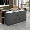 Gabinete Moderno Minimalista para Respaldo de Sofá, Gabinete de Almacenamiento Divisor para Sala de Estar, Aparador de Pizarra de Lujo Ligero, Gabinete de Té de Pared para el Hogar