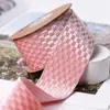 Cinta de cuadros con relieve de flocking plateado Lazo DIY Accesorios para el cabello Corbata Sombrero de copa Zapatos Accesorios de flores Cinturón de cebolla plateado esponjoso