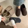Zapatos Birkenstock Retro de Suela Gruesa y Felpa Fina para Mujer 2026 Otoño/Invierno Nuevos Redondos sin Cordones Suela Suave Versátiles Zapatos de Abuela para Mujer