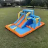 Castillo inflable para niños doble tobogán rociador de agua trampolín trampolín interior para el hogar exterior gran péndulo red de protección Castillo Travieso