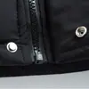 Chaqueta de Algodón Negra con Cuello Alto para Hombre G-stone, Corte Holgado, Estilo Corto, Acolchado Grueso, Chaqueta de Invierno Cálida tipo Puffer