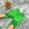 Suministro Directo de Fábrica Guantes de Satén Elástico Sencillos con Perlas Accesorios para Vestido de Novia Velos Guantes