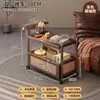 Mesa de Centro Móvil 2026 Estilo Nuevo Lujo Ligero Sensación de Alta Gama Estilo Vintage Carrito Pequeño Mesa Auxiliar Gabinete Lateral de Sofá Sala de Estar Uso Doméstico