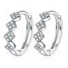 TikTok Mano Rápida Celebridad Cibernética Francés Gama Alta Elegante Elegante Rombo Geométrico Pendientes Mujer Elegante Simple Aro Pendiente Pendientes