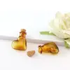 Frasco de Vidro Cor de Champanhe com Borda de Renda e Rolha de Cortiça, Garrafa dos Desejos, Frasco de Cabelo, Colar DIY, Acessórios para Chaveiro