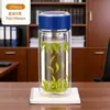 Taza de burbujas con asa de vidrio de doble capa para hombre, nueva taza de oficina de alta temperatura para el hogar 2025 con asa