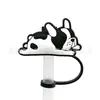 Nuevo protector de pajita de cachorro de dibujos animados tapa de pajita de 10 MM tapón de polvo de silicona decoración de pajita de fiesta de dibujos animados linda cruz