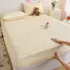 Sábana bajera acolchada de algodón para cama individual funda de colchón a prueba de suciedad a prueba de polvo colchón almohadilla marrón funda protectora ropa de cama Taiwán venta al por mayor transfronterizo