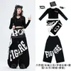 Roupa de jazz da moda para meninas, top estiloso e legal de manga comprida, roupa de treino, fantasia de jazz infantil para modelagem e apresentações de palco