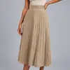 Mini Falda plisada de cintura alta en línea A para mujer Amazon Otoño Invierno Vestido de Dobladillo Ancho Estilo Académico Falda Adelgazante