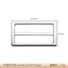 Hebilla Japonesa de Tres Velocidades Transfronteriza Hebilla Cuadrada de Aleación de Zinc 2.5cm Hebilla Ajustable Cinturón de Gama Alta Ropa Equipaje