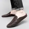 Nuevos Mocasines para Hombre 2024, Piel Suave, Suela Blanda, Zapatos Casuales de Piel, Zapatos Perezosos Slip-On para Hombre, Zapatos Planos Estilo Británico