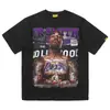 Nueva camiseta de verano retro americana de baloncesto para hombre de manga corta con un divertido estampado de Morant con doble pistola, corte holgado