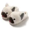 Pantuflas Mujer Otoño Invierno Nuevas Pantuflas de Casa de Interior Cálidas Lindas Perro Felpa Moda Pantuflas de Mujer Pantuflas Peludas