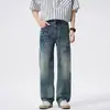 Ropa Popular para Hombre / Novedades Primavera 2026 Calle Alta Americana Corte Holgado Jeans de Moda Adelgazantes Pantalones Elásticos Retro