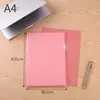 Pasta de arquivo transparente espessa em forma de L para publicidade, pasta de documentos A4 personalizada, armazenamento de papel de teste de desenho animado em PP, apenas para uso em escritório e estudante