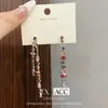 Filha de um MagnataBrincos Coloridos de Zircônia Estilo Floresta para Mulheres, Brincos Populares de Nicho Cool, Acessórios de Orelha Exquisitos de Luxo Leve