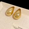 Pendientes acrílicos con forma de gota de agua transfronteriza con aguja de acero, pendientes de atmósfera exagerada de Europa y Estados Unidos, pendientes de temperamento simple de nicho, venta al por mayor para mujeres