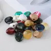 Cuentas Redondas de Ágata Imitación Jade con Letras, Cuentas Irregulares con Agujero Grande, Hilos Sueltos de Cuentas, Accesorios para Bolsas, Llaveros, Lanyards de Teléfono DIY