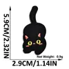 Novos Adesivos de Tecido Bordados Cartoon Autoadesivos de Gato Preto para Jaquetas de Penas, Cachecóis e Luvas de Crianças, Adesivos Decorativos e Adesivos de Patch Sem Costura