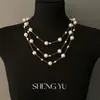 Collar Gargantilla con Borla de Perlas Estilo Palacio Francés Cadena para Clavícula de Alta Gama Moderna Resistente Cadena Nueva para Mujer