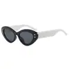 Gafas de Sol Ovaladas con Tachuelas de Estrella, Estilo Transfronterizo de Moda para Mujer, Estilo de Pasarela de Alta Gama, Esenciales para Crear un Look Único