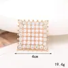 Nova Joia de Liga de Zinco com Coração de Diamante Quadrado Suporte de Airbag com Material de Diamante Pérola Furo Sapatos Acessórios DIY