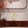 Adorno de Molino de Viento Dorado para Escritorio de Oficina, Pequeño Objeto de Cobre que Atrae Prosperidad y Riqueza, Pequeño Adorno Giratorio que Atrae la Fortuna