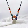 Colar de contas de cerâmica colorida Moda Retro Novo Estilo Chinês Personalidade Colar Longo Camada Dupla Colar Colar Avançado Atacado