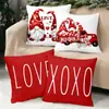 Almohadas Decorativas Temáticas del Día de San Valentín Transfronterizas, Cojines para Sofá con Estampado de Corazones, Suministros para Decoración de Habitaciones de Boda al por Mayor