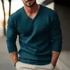 Ropa de punto para hombre de Europa y América, nueva para otoño e invierno, cuello en V, ajustada, fina, de manga larga, suéter para hombre, camisa base
