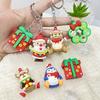 Llavero Colgante de Navidad Papá Noel Santa Muñeco de Nieve Árbol de Navidad Accesorios Pegamento Suave Navidad Pequeños Regalos