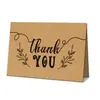 Exquisita tarjeta de impresión a color estilo europeo Tarjeta de agradecimiento de papel kraft Tienda de flores Regalo a mano Todo tipo de tarjeta de invitación para vino Tarjeta de felicitación