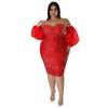 N7764 Vestido Sexy de Paetês para Comércio Exterior Europeu e Americano, Sem Alças, em Malha de Cor Sólida, Vestido de Noite Justo para Garota Quente com Quadril Marcado