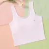 Roupa íntima esportiva anti-impacto para puberdade de meninas adolescentes fina para estudantes do ensino fundamental em desenvolvimento sutiã longo de algodão puro para meninas